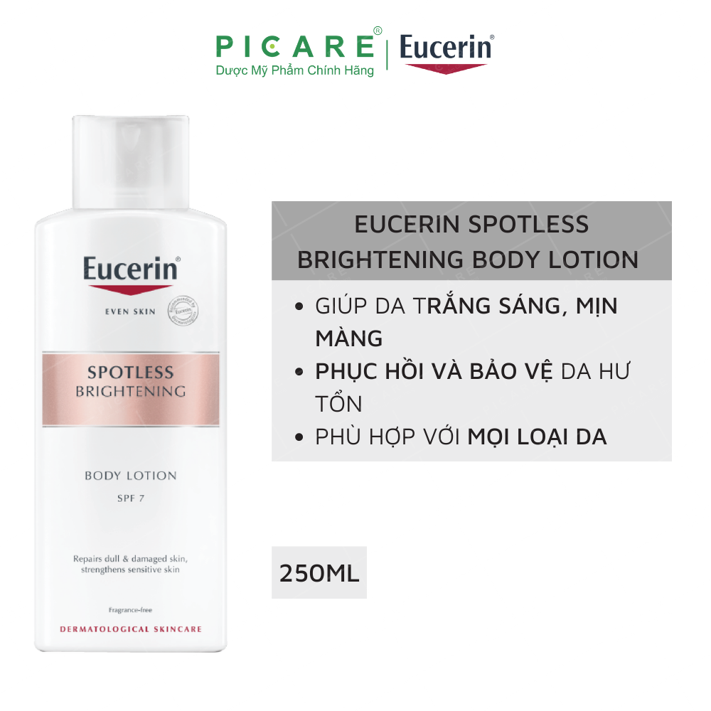 Sữa Dưỡng Thể Làm Sáng Da Chống Lão Hóa Eucerin White Therapy Ultra White+ SPOTLESS Body Lotion SPF 7 (250ml)