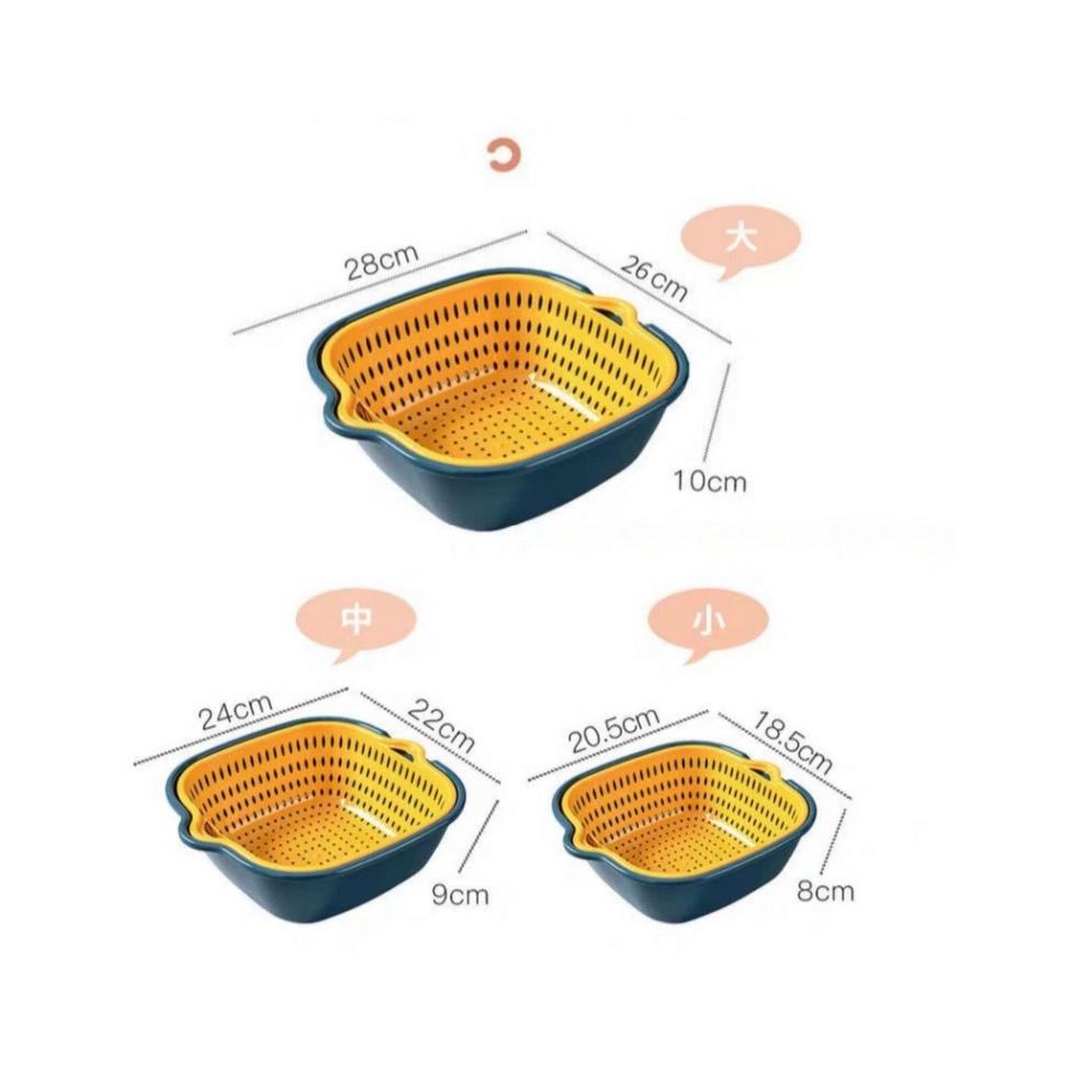 Bộ Rổ 6 Món Kèm Chậu Chất Liệu Nhựa Cao Cấp, Đựng Đồ Đa Năng Loại To