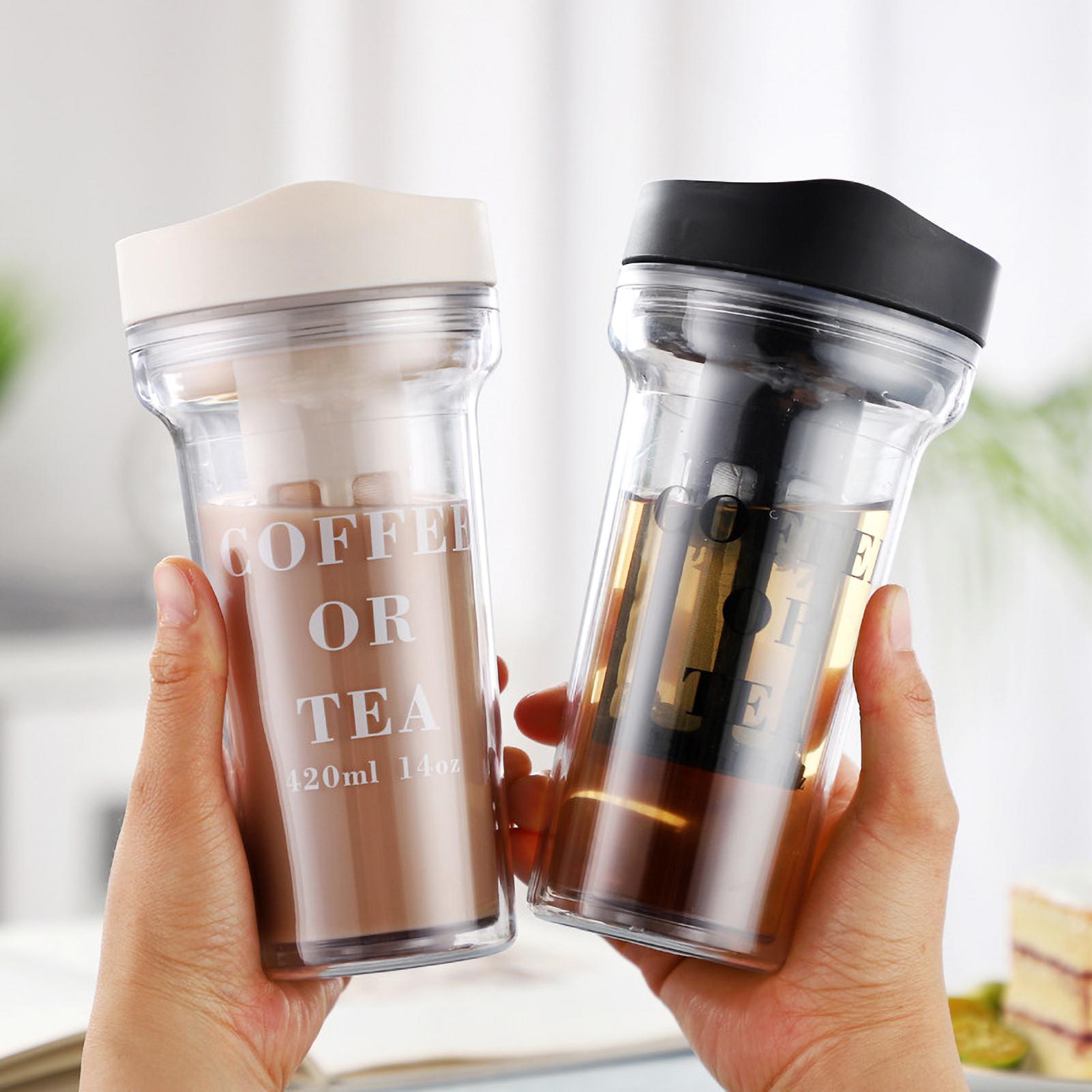 420ml Cold Brew Cup Portable Cold Brew Coffee Maker Cold Brew Coffee Tea Airtight Bottle Iced Coffee Cup