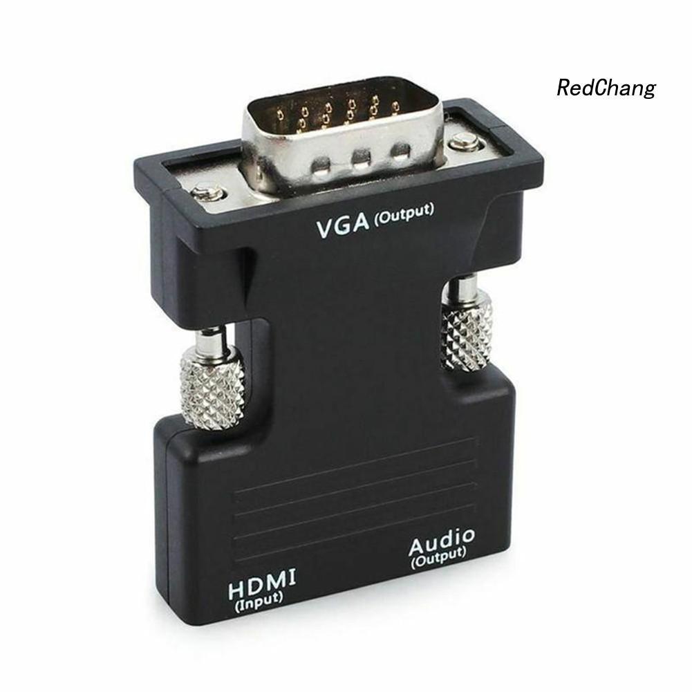 Đầu chuyển đổi SPQ cổng 1080P HDMI sang VGA có cáp âm thanh cho PC HDTV