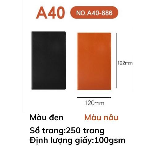 Sổ tay ghi chép A6 bìa dày 250 trang cao cấp Heeton A40886