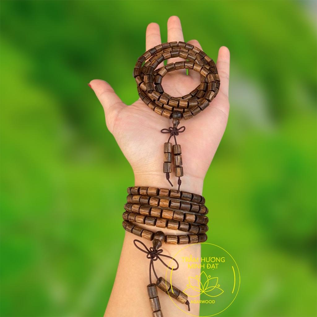 Vòng tay chuỗi hạt trầm khúc đeo tay đeo cổ trầm hương sánh 5mm