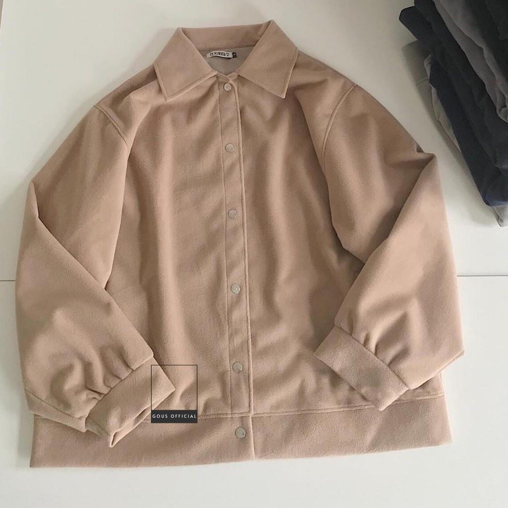 Áo Khoác Jacket Chất Nhung Dày Dặn Áo Khoác Nữ Mẫu Thu Đông Hot 2021 Mẫu Khoác Cúc Bấm Xinh Xắn 1762