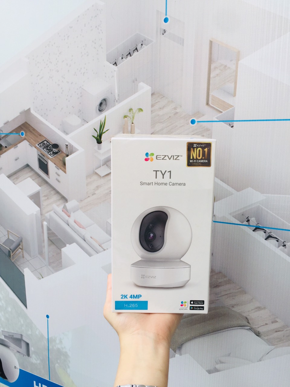 Camera wifi xoay 360 Ezviz TY1 4M (2K+) *Mẫu mới*- Hàng chính hãng