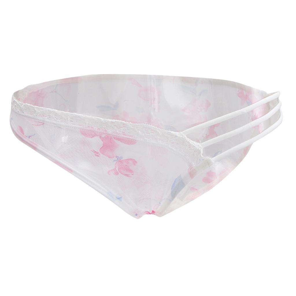 Women's Underwear Soft Mesh Stretchy Breathable Floral Lace Bandage Invisible Panties