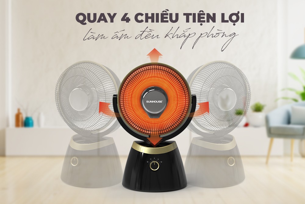 Quạt Sưởi Carbon Sunhouse SHD7008 - Hàng Chính Hãng