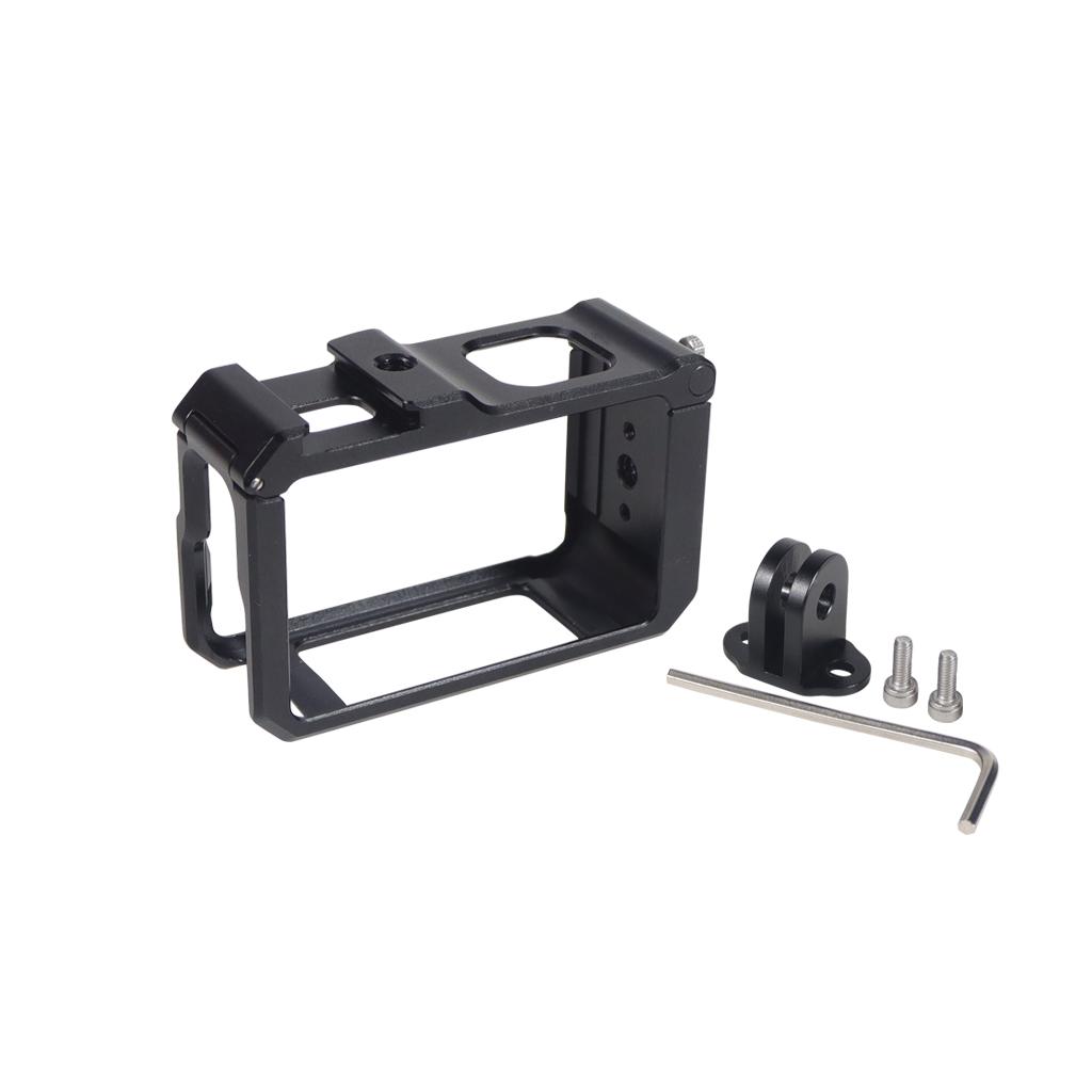 Lồng camera hợp kim nhôm cho DJI OSMO Hành động 3 Trường hợp mở rộng khung bảo vệ với giày lạnh 1/4 "ARRI Lỗ cho chân máy nhẹ