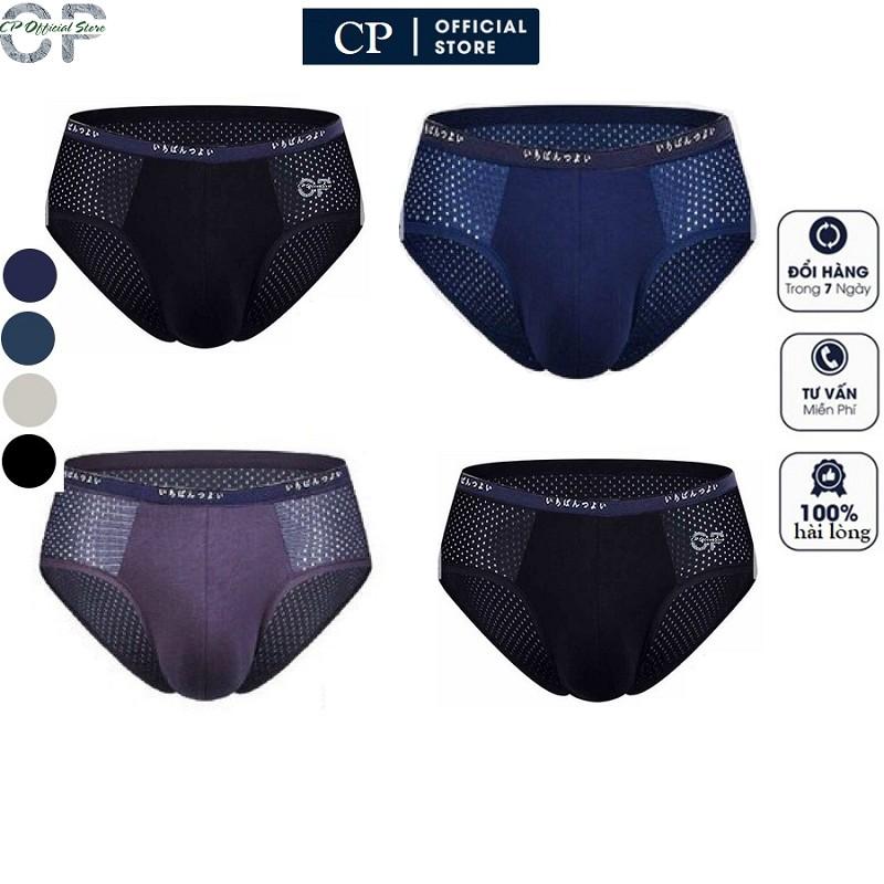 Hộp 4 quần lót nam, sịp tam giác nhật bản thông hơi,kháng khuẩn hàng đẹp tại shop