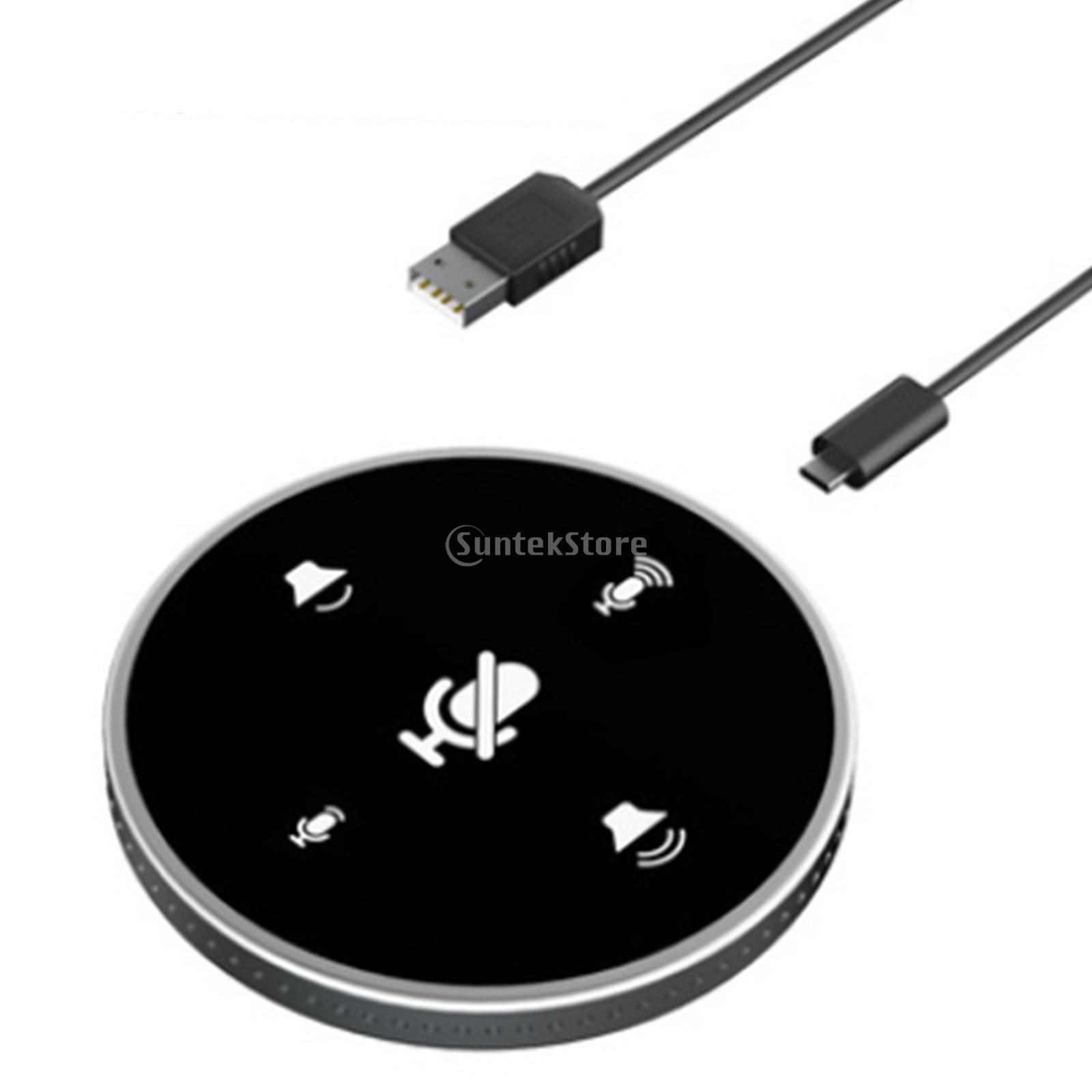 2Pcs USB Conference Microphone w/Speaker Mic w/ Mute for Desktop Computerk