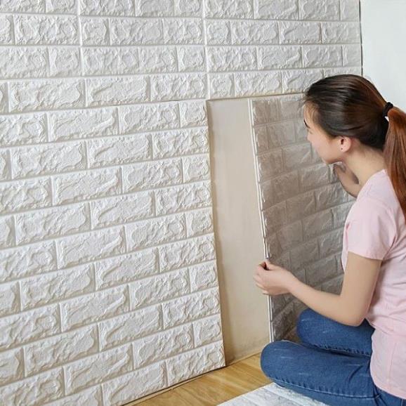 Bộ 5 xốp dán tường 3d giả gạch 70x77cm