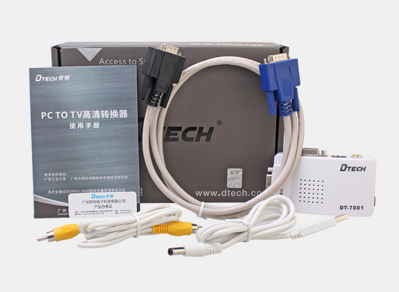 Bộ chuyển đổi VGA sang AV , Svideo DTECH DT-7001 chính hãng