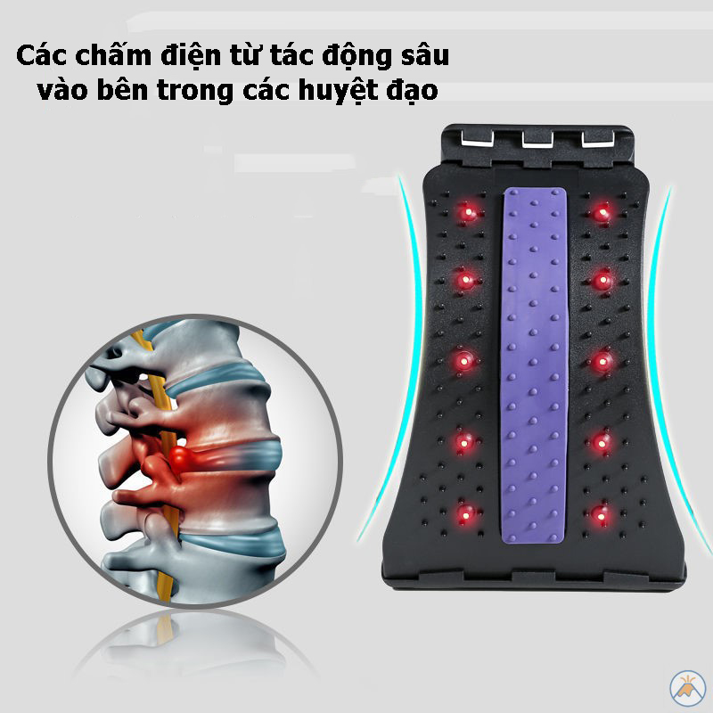 [ Phiên Bản Mới Nhất Đệm Silicone ] Khung Nắn Chỉnh Cột Sống - Định Hình Tư Thế Nằm/Ngồi Chuẩn - 10 Chấm Từ Trường Tác Động Sâu Vào Các Huyệt Đạo - Đẩy Lùi Đau Lưng, Thoát VỊ Đĩa Đệm - Hàng Cao Cấp - Giao Màu Ngẫu Nhiên