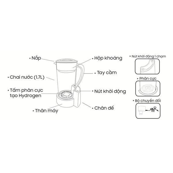 Máy tạo nước Hydrogen Ellaim Rewa - Hàng Chính Hãng