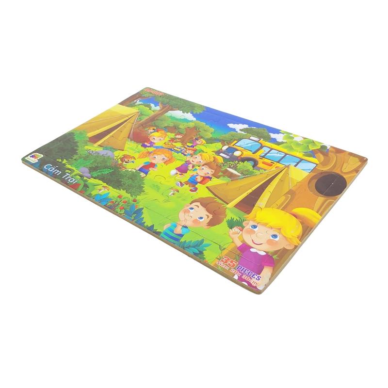 Bộ Xếp Hình Khổ A4 Puzzle Minh Châu 35-07 - Cắm Trại (35 Mảnh Ghép)