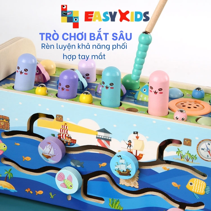 Đồ Chơi Đập Chuột Cho Bé Có Nhạc 7in1 Hình Thỏ, Đồ Chơi Giáo Dục Đa Năng Montessori