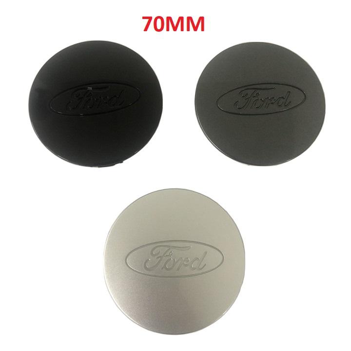Logo chụp mâm, ốp vành bánh xe ô tô hãng Ford đường kính 70mm, chất liệu nhựa ABS