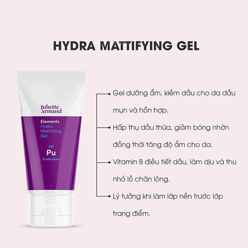 GEL DƯỠNG ẨM &amp; KIỀM DẦU CHO DA DẦU, MỤN, HỖN HỢP HY DRA MAT TIFY ING GEL - Ju liet te Ar mand 519PU