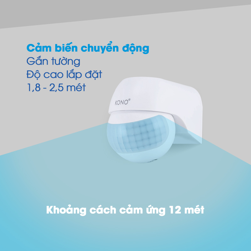 Bật đèn tự động gắn tường KONO KN-S15B