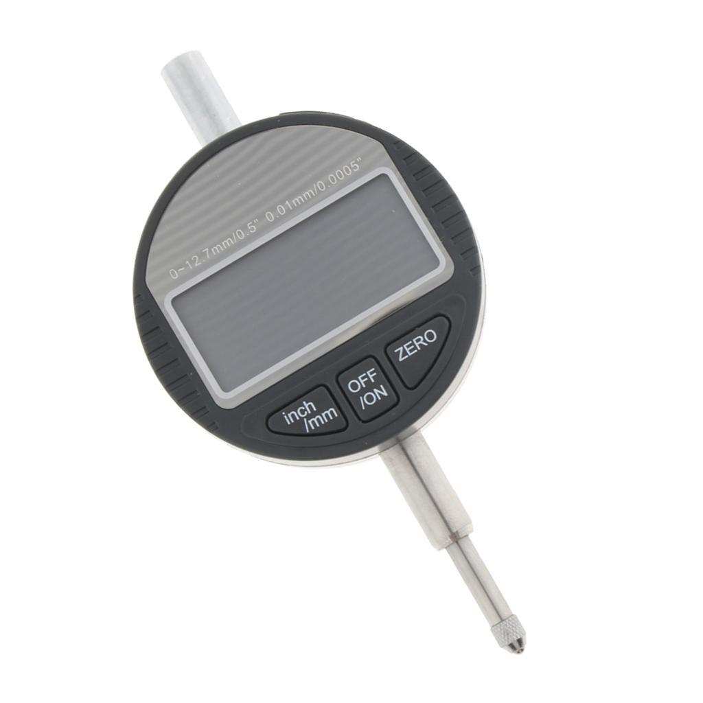 0-12.7MM Gauge Digital Dial Indicator Precision Tool 0.01mm/0.0005in Measure