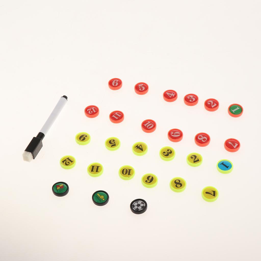 Of Football Soccer Coaches Board, Clipboard, Full & Half with 54Pcs Magnets