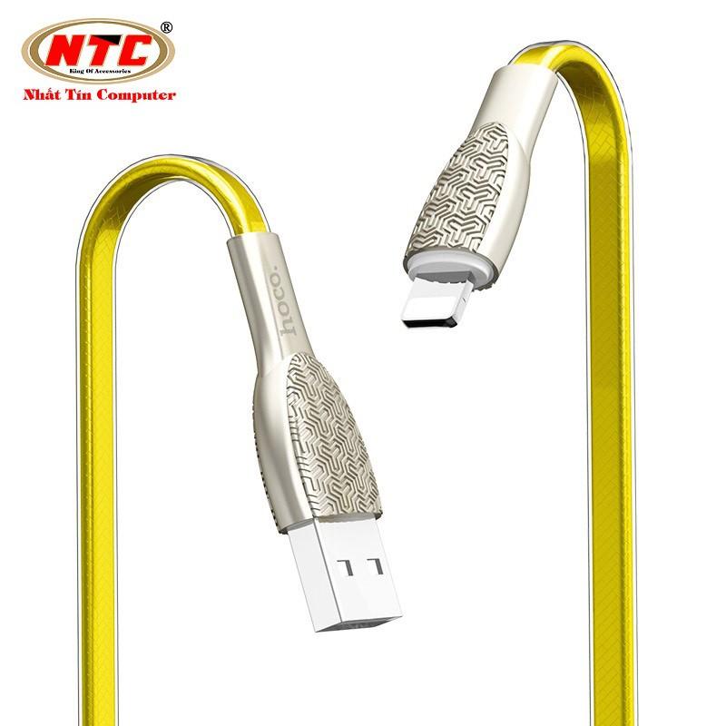 Cáp sạc và truyền dữ liệu dành cho Hoco U52 Bright cổng LN 2.4A dài 1.2M (3 màu) - Hàng chính hãng