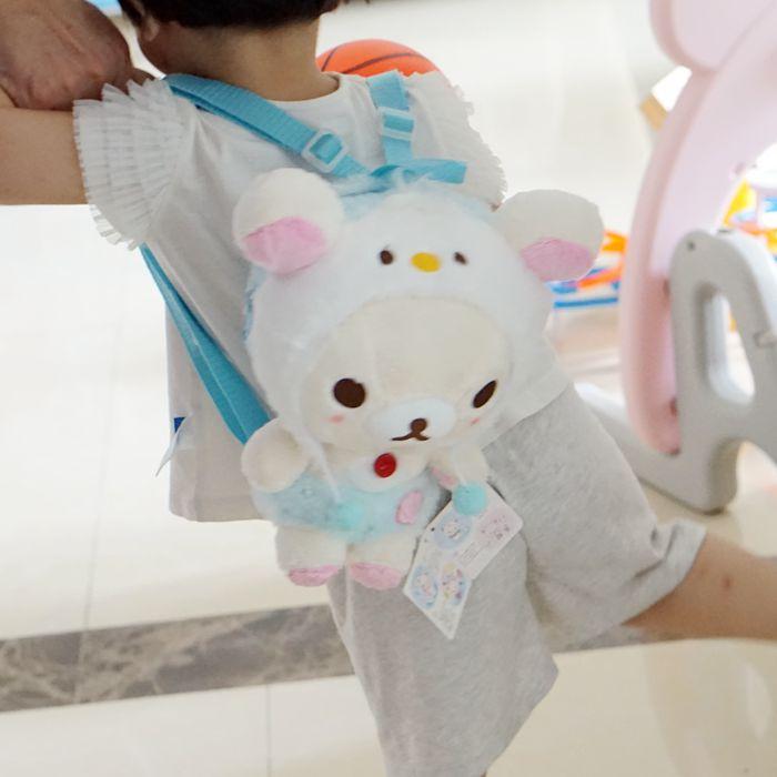 Kawaii Rilakkuma Korilakkuma Cos Chim Cánh Cụt Sang Trọng Túi Ba Lô Anime Cơ Thể Mini Nhỏ Dễ Thương Túi Cho Bé Gái Bé Trai Trẻ Em Túi Sau gói