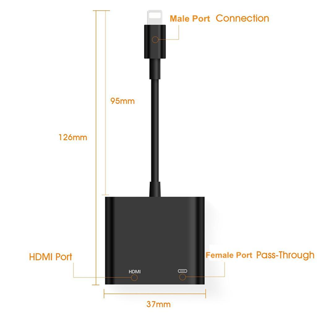 Digital AV TV HDMI Cable Adapter Connector For iPad iPhone 6 7 7P 8 X