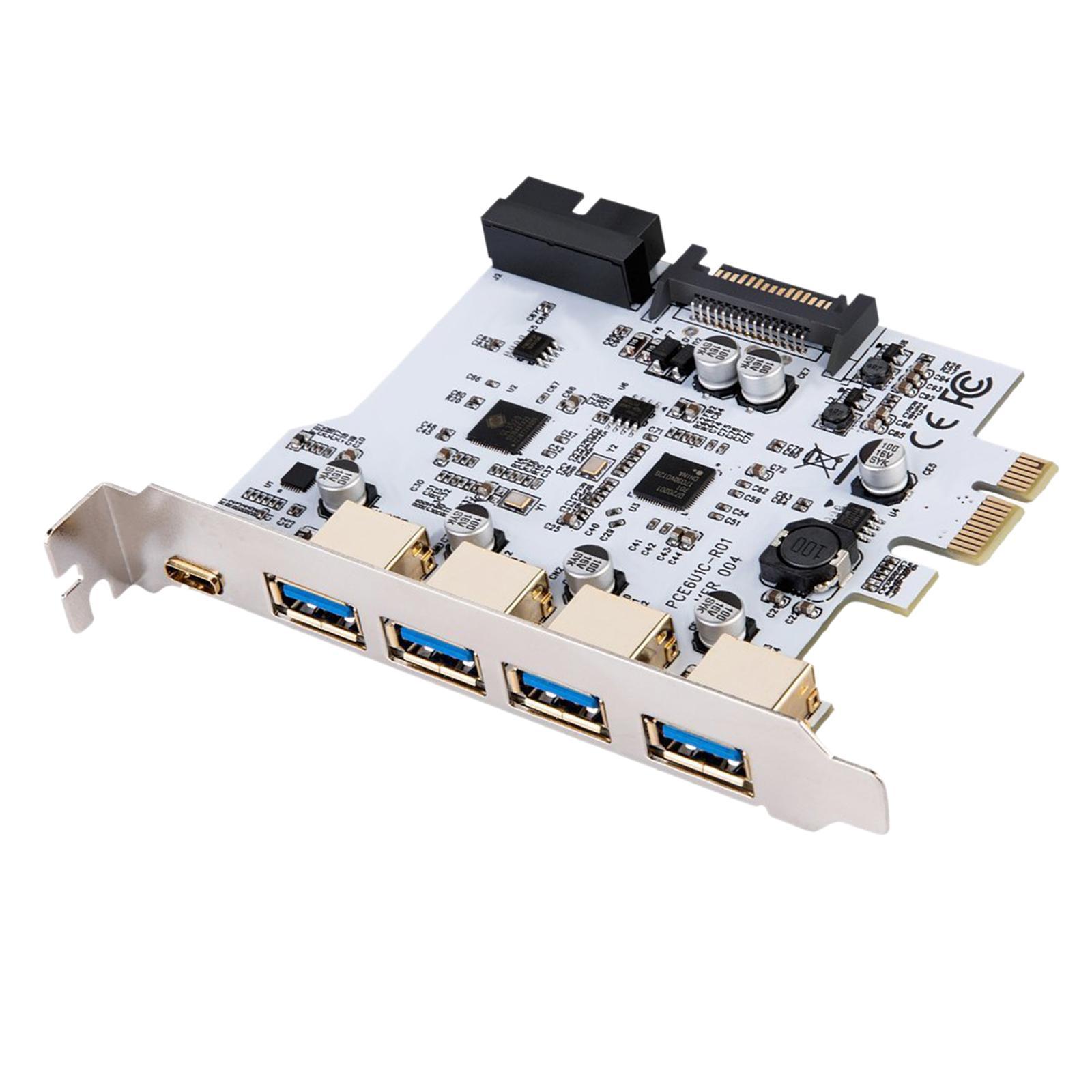 PCIe to USB 3.2 Card USB3.0 Type-A type c Ports Connector Converter pci