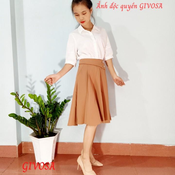 Chân váy Goness dáng xoè công sở chất vải cao cấp