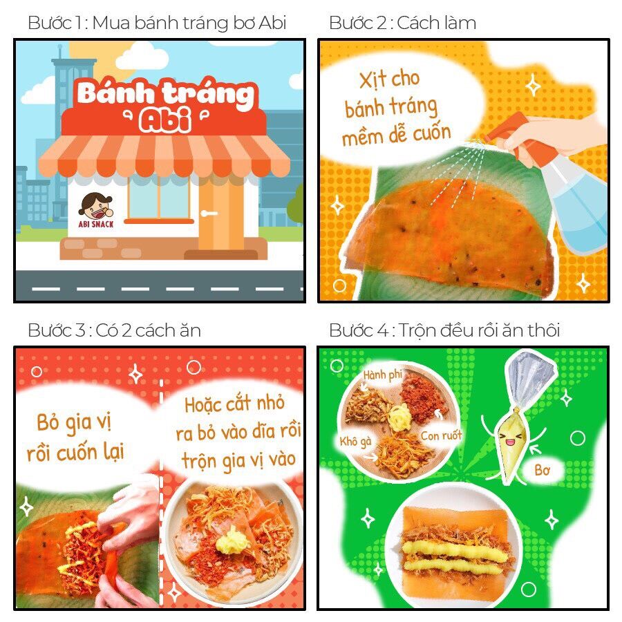 Hình ảnh Bánh Tráng Bơ Hot Hit Siêu Phẩm Ăn Vặt ABI SNACK