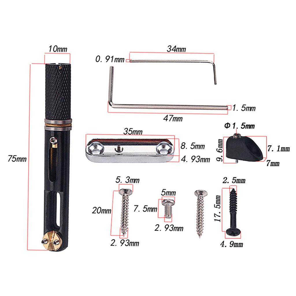 5 Dây đàn Guitar điện W / ốc Vít Phụ Kiện Cơ Sở Cầu