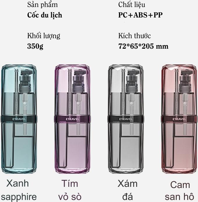 Hộp đựng dụng cụ vệ sinh cá nhân & mỹ phẩm du lịch - Travel kit Etravel cao cấp