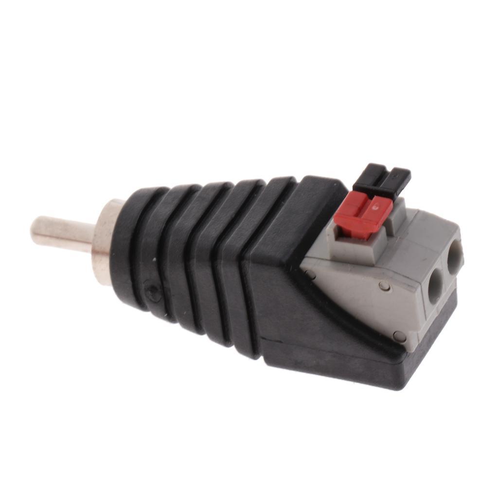 3pcs Phono RCA Male To Female Plug TO AV Screw Terminal Video AV Aapter
