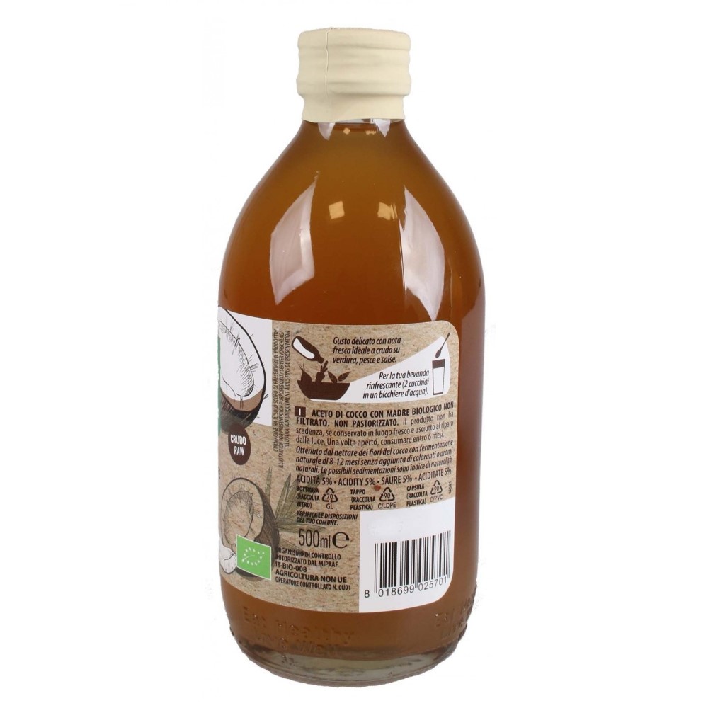 Giấm Dừa Hữu Cơ Có Giấm Cái ProBios Organic Coconut Vinegar With The Mother 500ml