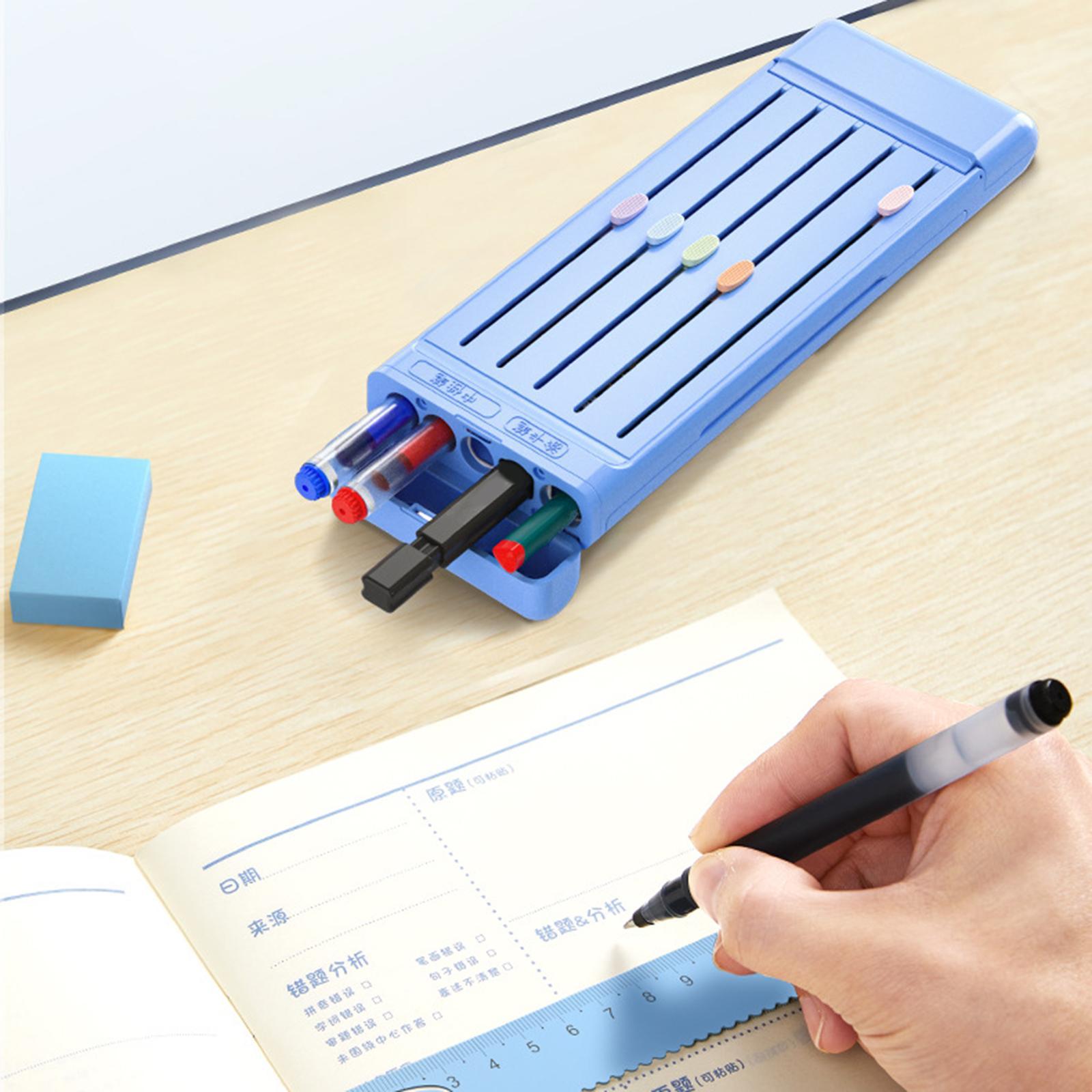 Multifunctional Pencil Case Stationery Organizer for Kids Gifts Blue