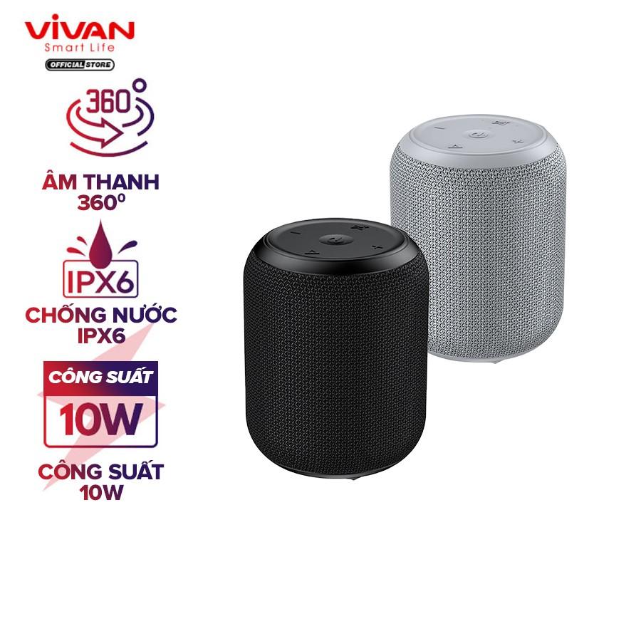 Loa Bluetooth Nghe Nhạc 5.0 VIVAN Hi-Fi Công Suất 10W,  Chống Nước IPX6, Hỗ Trợ Kết Nối Cổng AUX/MicroSD - Hàng Chính Hãng