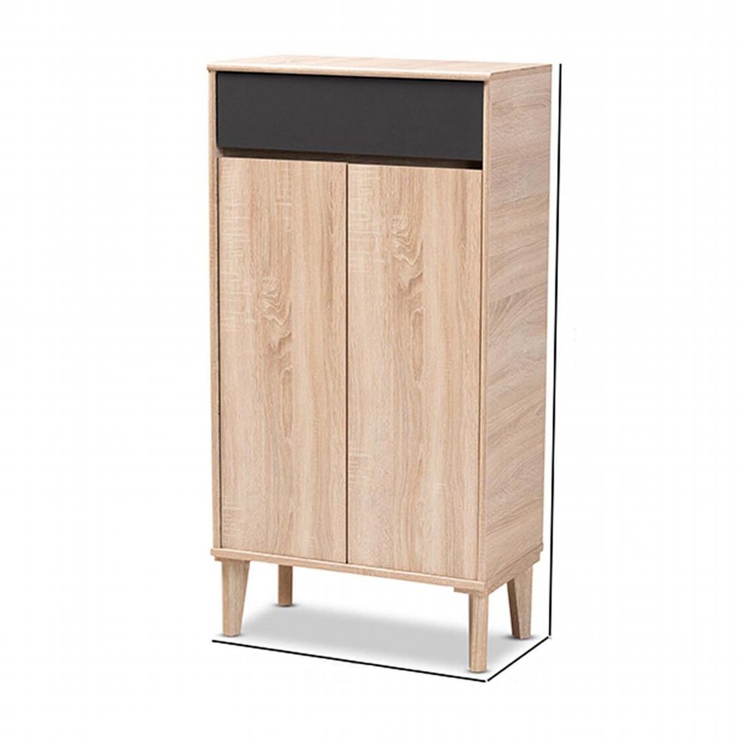 Tủ gỗ để giày hiện đại SMLIFE Rebecca | Gỗ MDF dày 17mm chống ẩm | D70xR35xC120cm