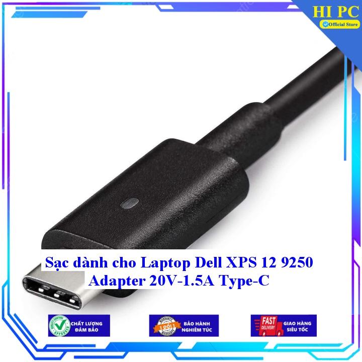 Sạc dành cho Laptop Dell XPS 12 9250 Adapter 20V-1.5A Type-C - Kèm Dây nguồn - Hàng Nhập Khẩu