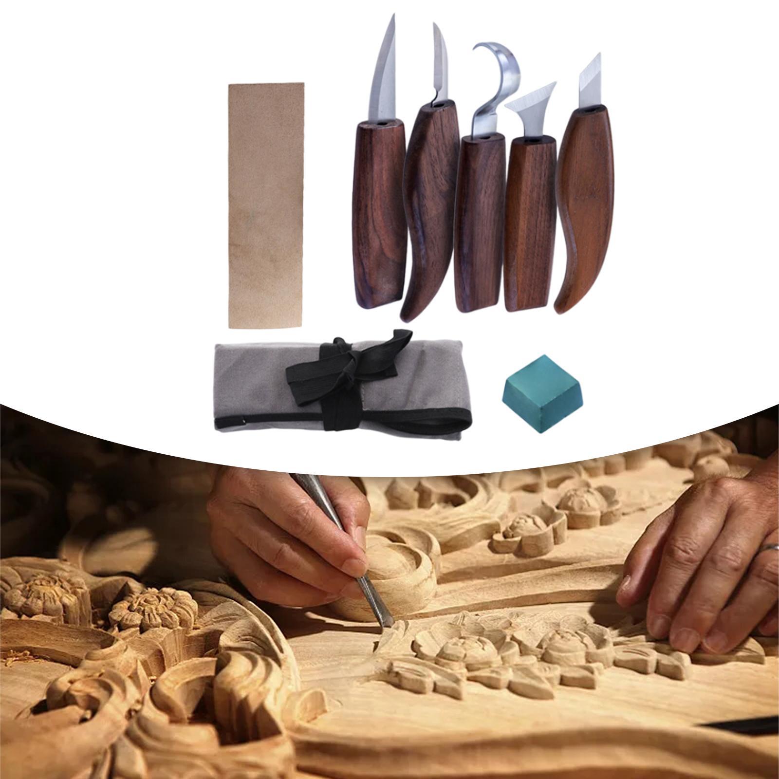 8 Pieces Beginners Whittling Kits Wood Carving Tools Detailed Caving Woodworking DIY Carving Tool for Plaster Carving Handmade Wood Carving