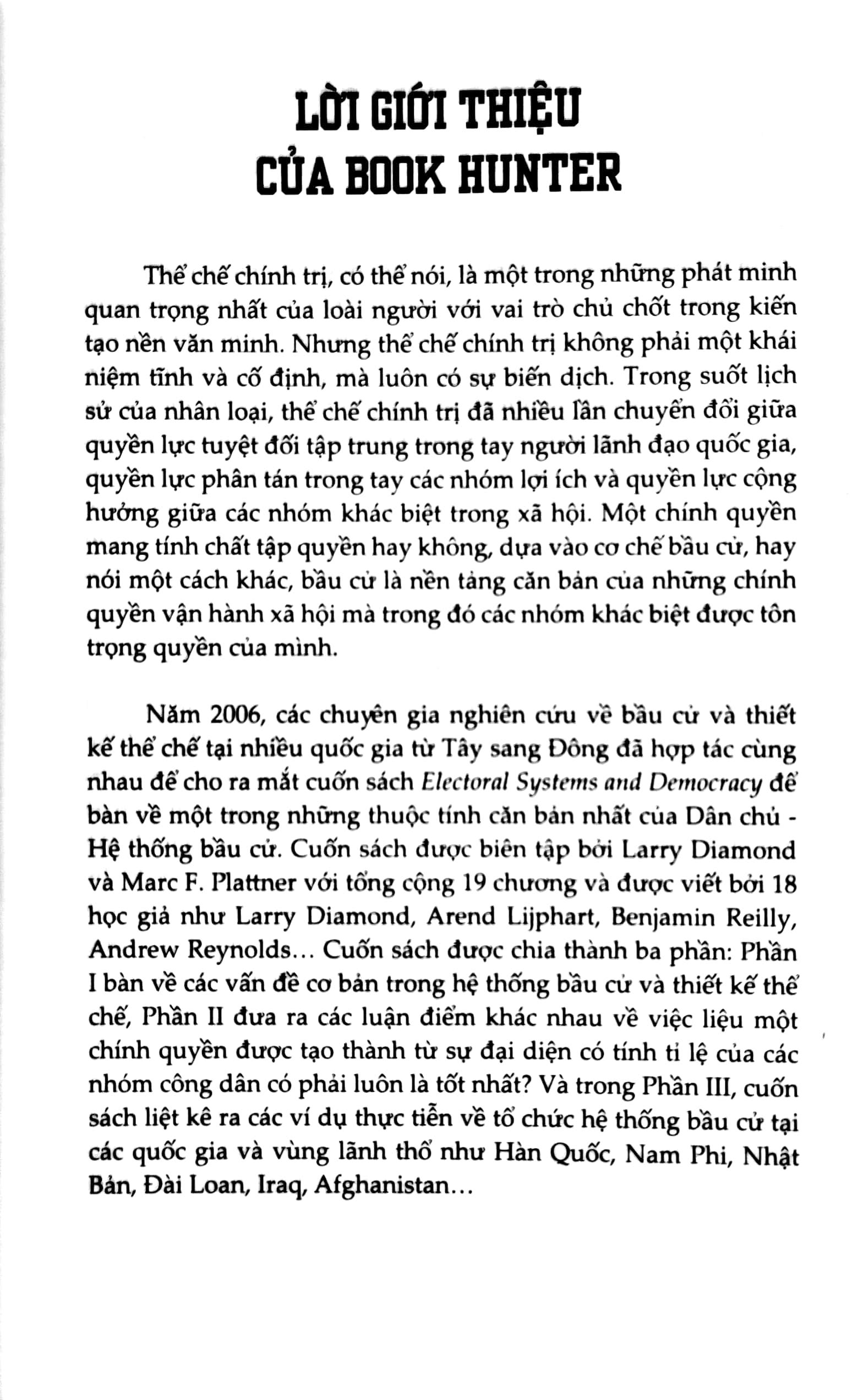 Các Hệ Thống Bầu Cử Trên Thế Giới