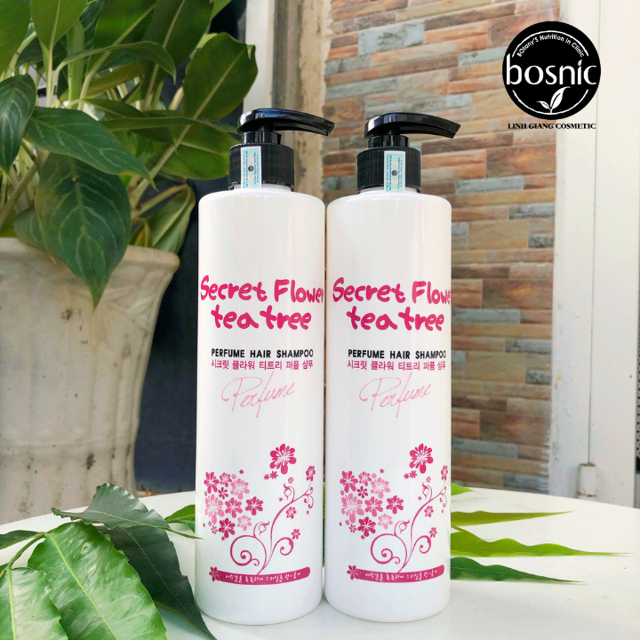 [Combo Mua 1 Dầu Gội tặng 1 Dầu Xả] Phục Hồi Hương Hoa BOSNIC 500ML-Secret Flower Tea Tree Perfume