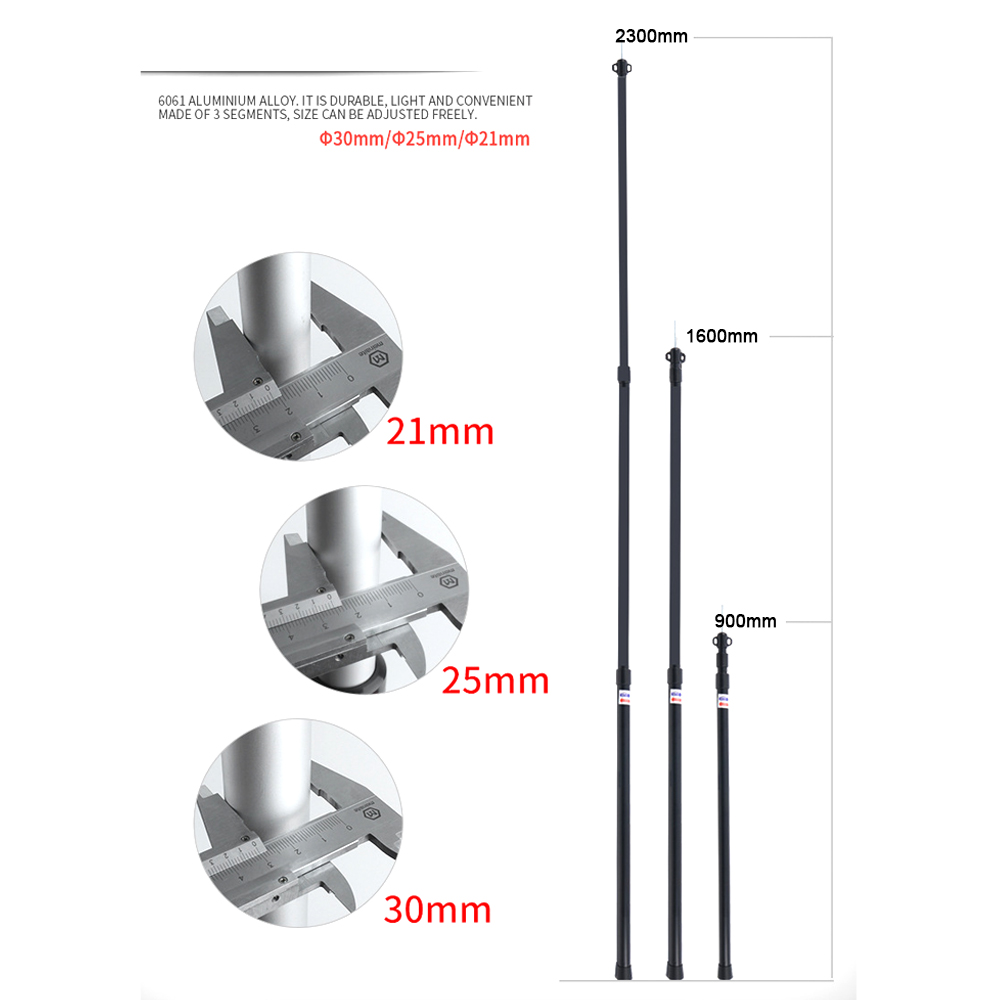 Thanh Cố Định Lều Trại Bằng Hợp Kim Nhôm Có Thể Thu Gọn