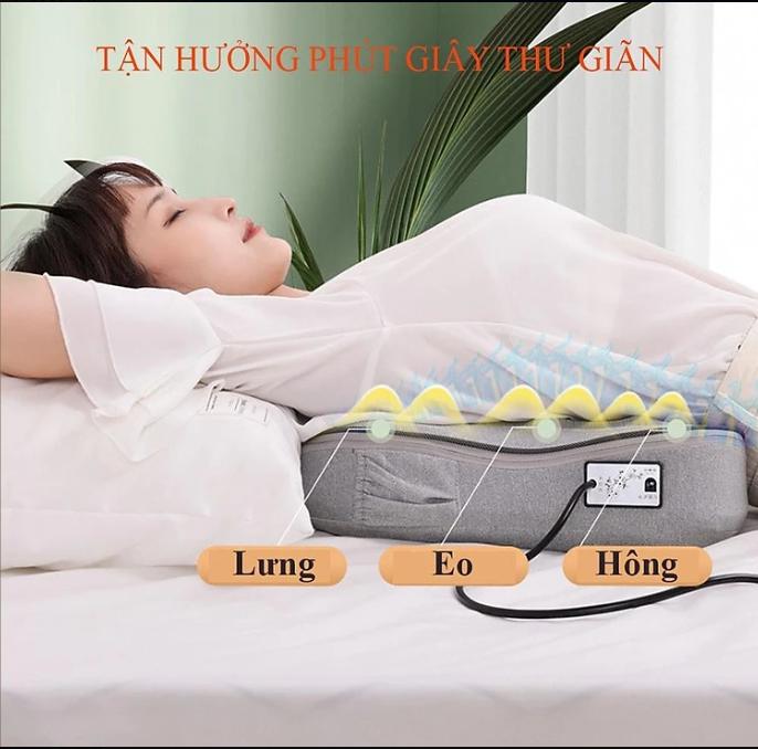 Gối Massage Toàn Thân Cao Cấp, Máy Massage Lưng Cột Sống 16 Bi Hồng Ngoạị Giúp Giải Tỏa Mệt Mỏi Và Căng Thẳng ( Sạc Điện)