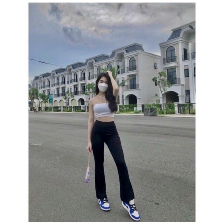 Quần Bagy Nữ cạp cao 2 Cúc Chiết Ly phong cách ulzzang Hàn Quốc CUN075 Đủ 5 Size dày dặn không nhàu không bám bụi
