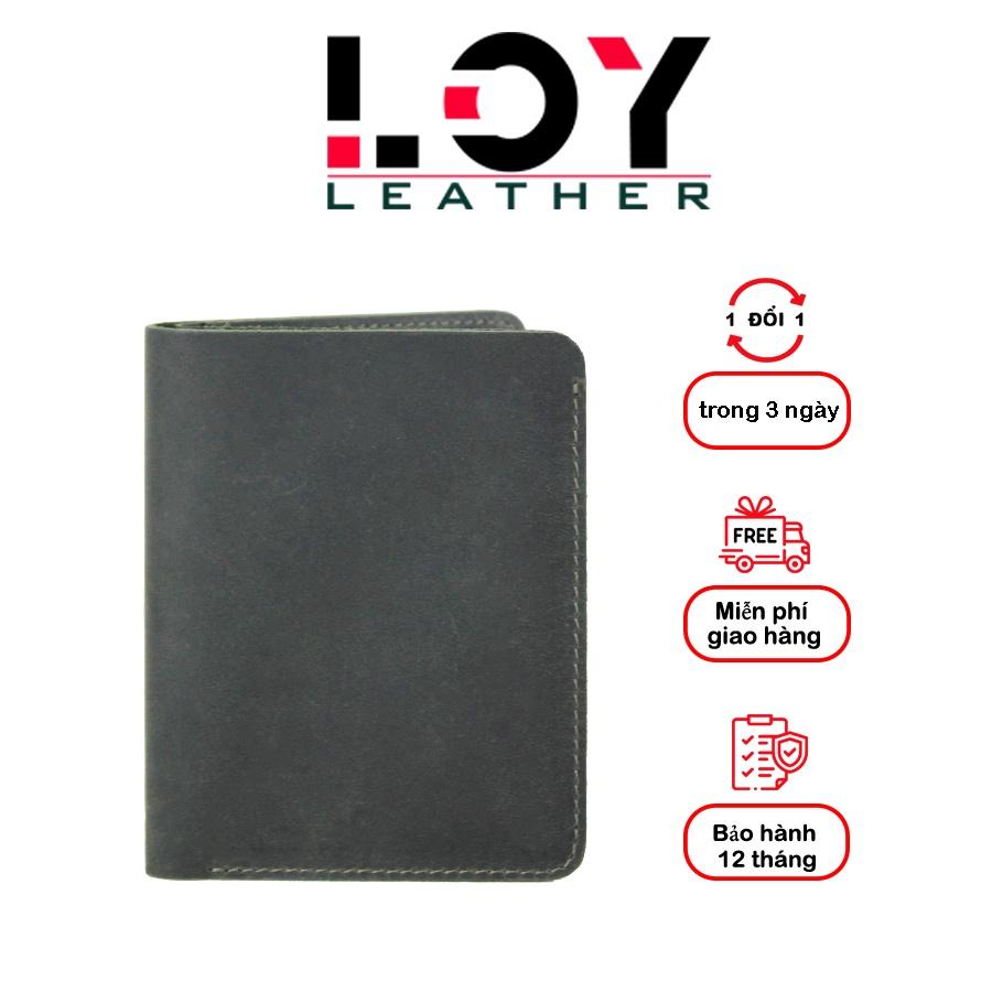 Ví Da Bò Thật Cao Cấp Kiểu Đứng, Ví Da Thủ Công, Bảo Hành 12 Tháng, Full box - Thương hiệu LOY Leather