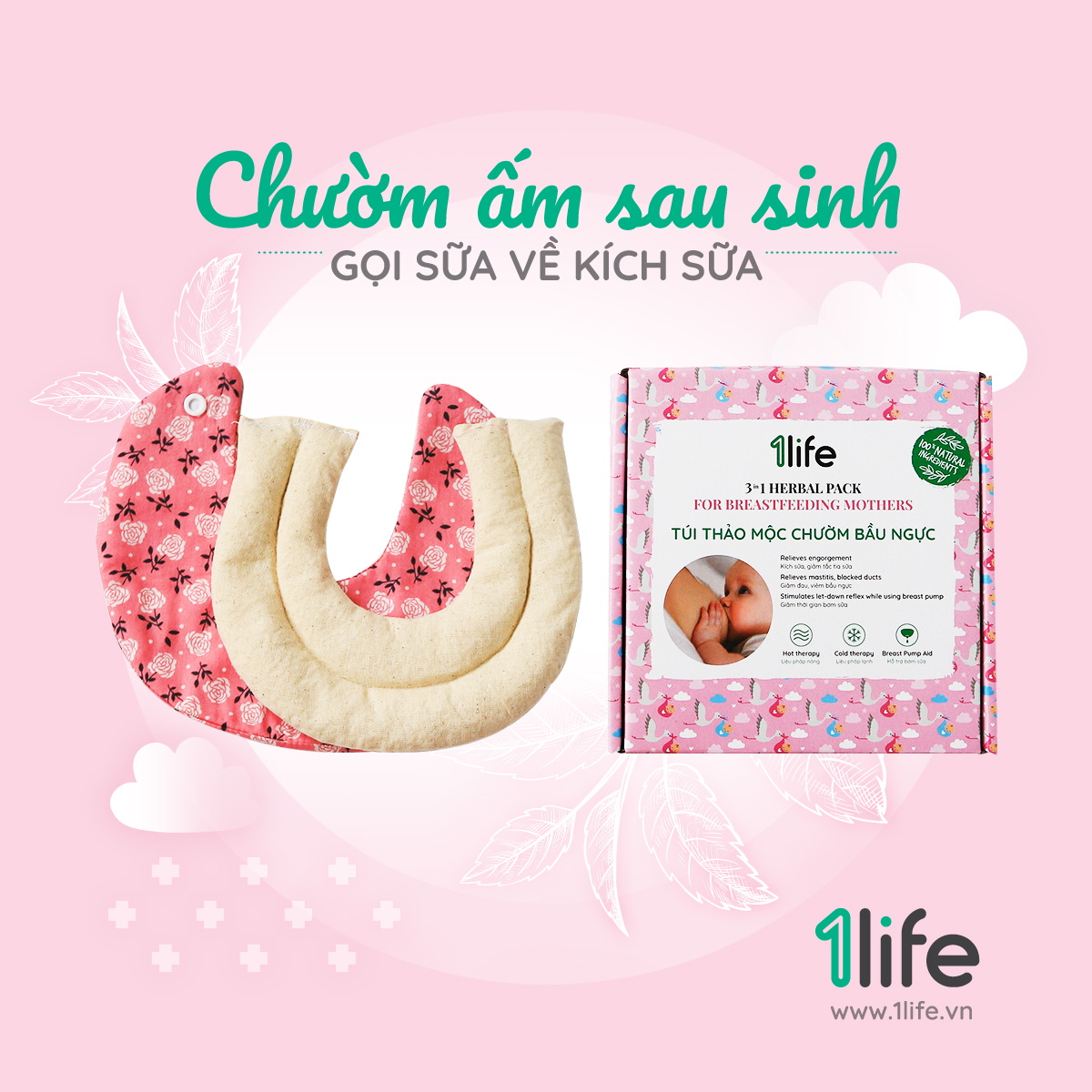 Túi chườm kích sữa 1Life