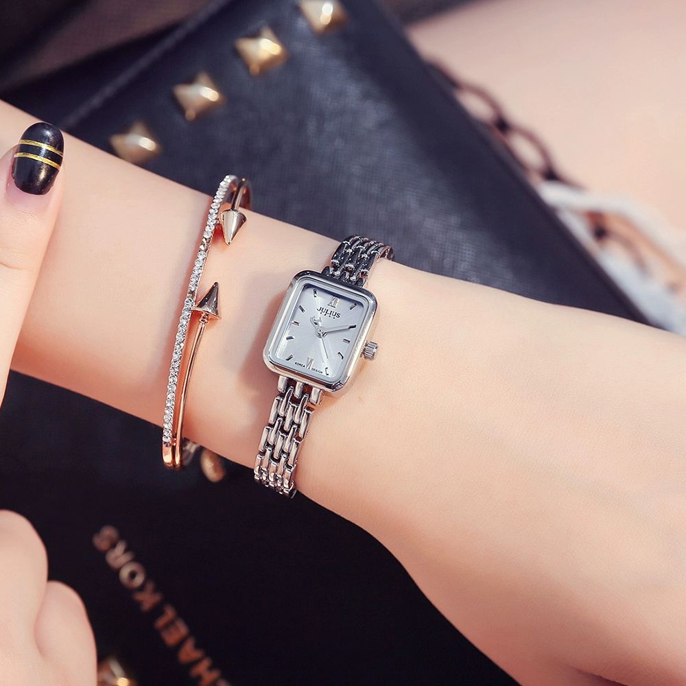 Đồng hồ nữ JULIUS JA-771 dây thép size 22 x 18mm nhỏ xinh