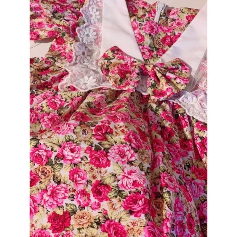 váy bé gái ̣̆  LINA KISD-đầm trẻ em thiết kế dáng xoè - cổ thuyền