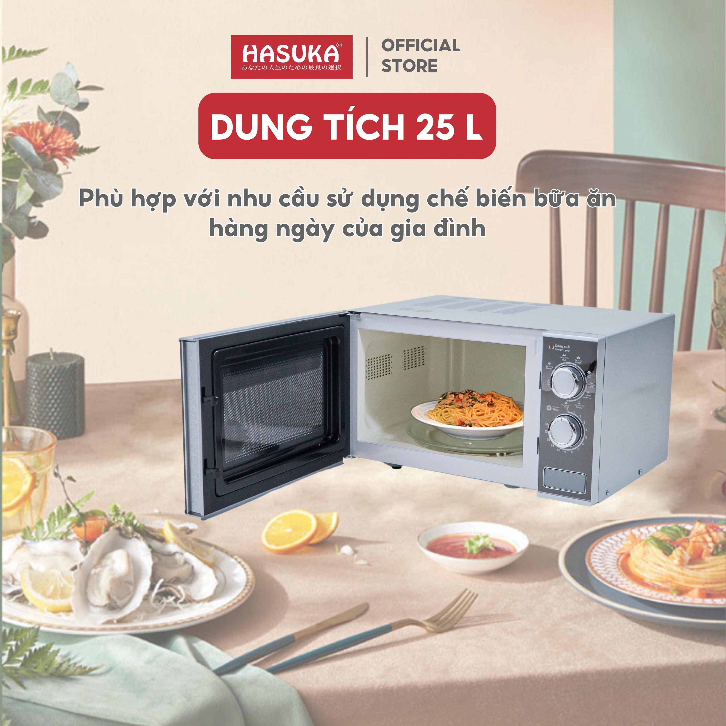 Lò vi sóng HASUKA HSK-256 công suất 1400W, dung tích 25L đa chức năng, nhiều tiện ích khác nhau - HÀNG CHÍNH HÃNG(BH 12 tháng)