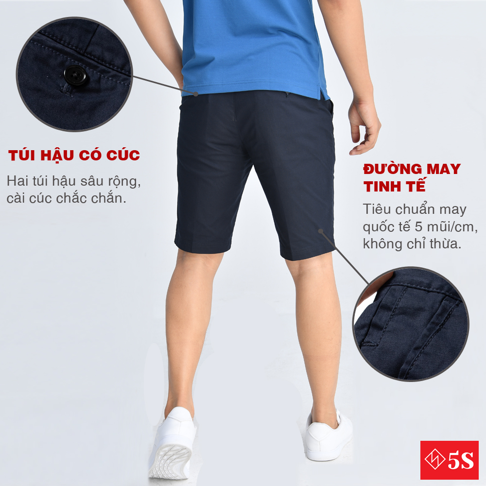 Quần Short Nam Kaki 5S (6 màu), Chất Liệu Vải Kaki Cotton, Bền Màu, Co Giãn Tốt (QSK21050)